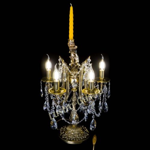 Бронзовая настольная лампа Луиза №5/2 лучик в Самаре Гусь Хрустальный