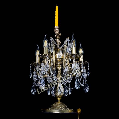 Бронзовая настольная лампа Луиза №5/2 лучик в Самаре Гусь Хрустальный