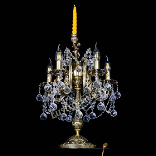 Бронзовая настольная лампа Луиза №5/2 шар в Самаре Гусь Хрустальный