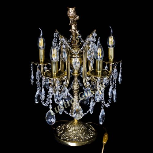 Бронзовая настольная лампа Луиза №5/2 журавлик в Самаре Гусь Хрустальный