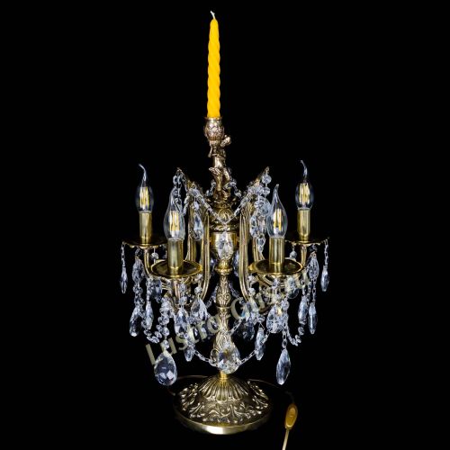 Бронзовая настольная лампа Луиза №5/2 журавлик в Самаре Гусь Хрустальный