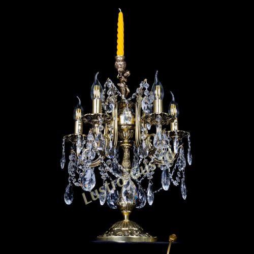 Бронзовая настольная лампа Луиза №5/2 журавлик в Самаре Гусь Хрустальный