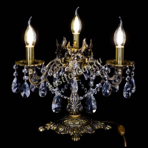 Бронзовая настольная лампа Муза №3 лучик в Самаре Гусь Хрустальный