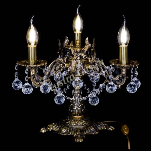 Бронзовая настольная лампа Муза №3 шар в Самаре Гусь Хрустальный