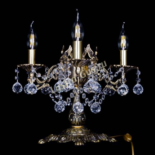 Бронзовая настольная лампа Муза №3 шар в Самаре Гусь Хрустальный