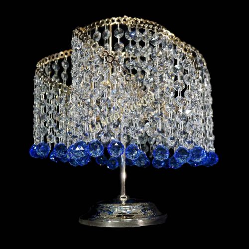 Настольная лампа Космея шар синяя в Самаре Гусь Хрустальный