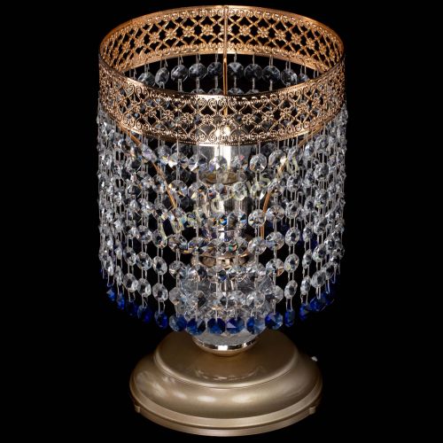 Настольная лампа Венеция №1 мини синяя в Самаре Гусь Хрустальный