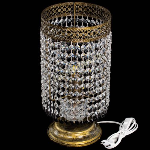 Настольная лампа Венеция оптикон №1 бронза черная в Самаре Гусь Хрустальный