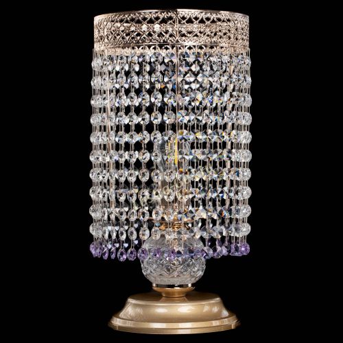 Настольная лампа Венеция оптикон №1 фиолетовая в Самаре Гусь Хрустальный