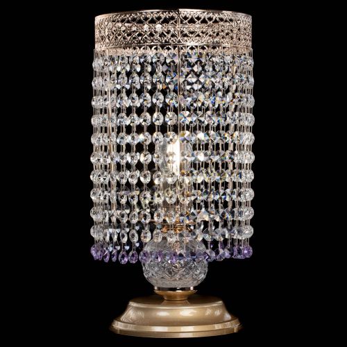 Настольная лампа Венеция оптикон №1 фиолетовая в Самаре Гусь Хрустальный