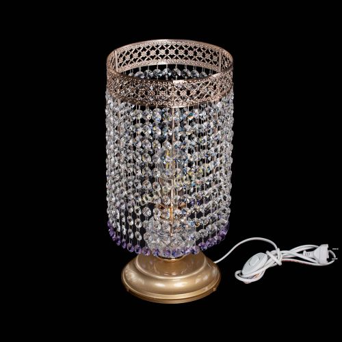 Настольная лампа Венеция оптикон №1 фиолетовая в Самаре Гусь Хрустальный