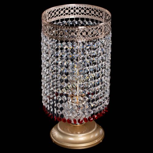 Настольная лампа Венеция оптикон №1 красная в Самаре Гусь Хрустальный