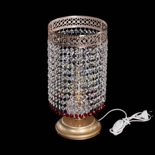 Настольная лампа Венеция оптикон №1 красная в Самаре Гусь Хрустальный