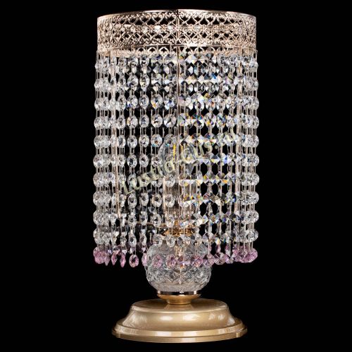 Настольная лампа Венеция оптикон №1 розовая в Самаре Гусь Хрустальный