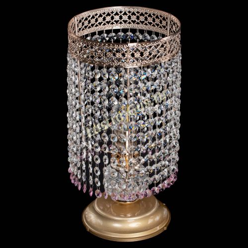 Настольная лампа Венеция оптикон №1 розовая в Самаре Гусь Хрустальный