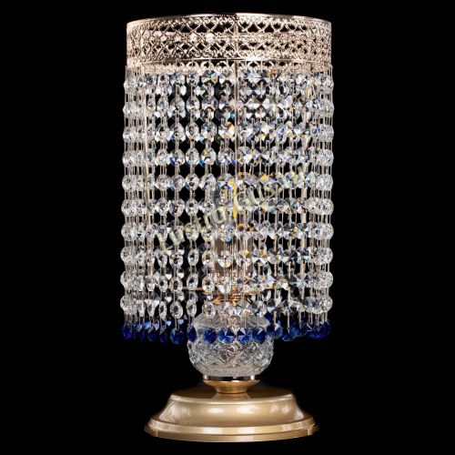Настольная лампа Венеция оптикон №1 синяя в Самаре Гусь Хрустальный