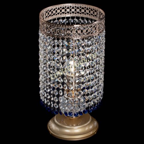 Настольная лампа Венеция оптикон №1 синяя в Самаре Гусь Хрустальный