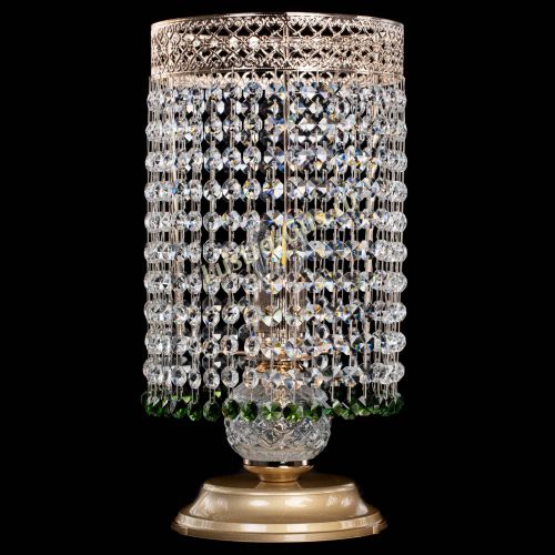 Настольная лампа Венеция оптикон №1 зеленая в Самаре Гусь Хрустальный