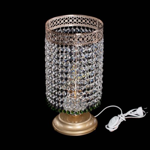 Настольная лампа Венеция оптикон №1 зеленая в Самаре Гусь Хрустальный