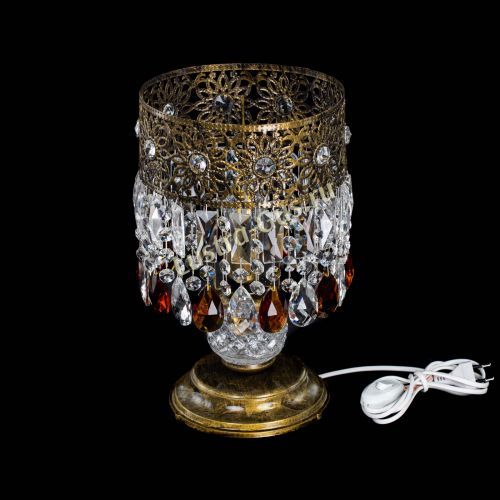 Настольная лампа Восток с пластинками под бронзу Чайная в Самаре Гусь Хрустальный