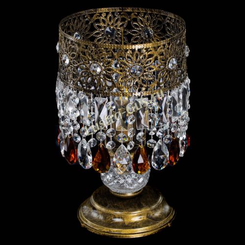 Настольная лампа Восток с пластинками под бронзу Чайная в Самаре Гусь Хрустальный