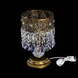 Настольная лампа Восток с пластинками под бронзу Фиолетовая в Самаре