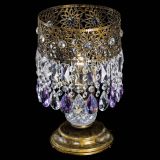 Настольная лампа Восток с пластинками под бронзу Фиолетовая в Самаре