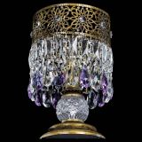 Настольная лампа Восток с пластинками под бронзу Фиолетовая в Самаре