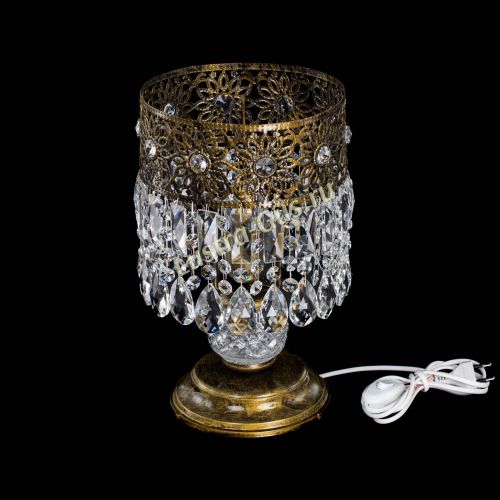 Настольная лампа Восток с пластинками под бронзу в Самаре Гусь Хрустальный