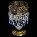 Настольная лампа Восток с пластинками под бронзу Синяя в Самаре