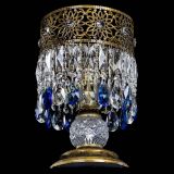 Настольная лампа Восток с пластинками под бронзу Синяя в Самаре