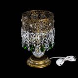 Настольная лампа Восток с пластинками под бронзу Зеленая в Самаре