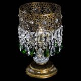 Настольная лампа Восток с пластинками под бронзу Зеленая в Самаре
