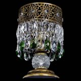 Настольная лампа Восток с пластинками под бронзу Зеленая в Самаре