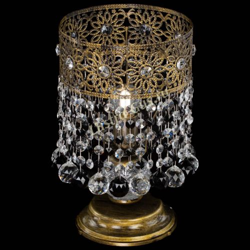 Настольная лампа Восток с шарами под бронзу Черная в Самаре Гусь Хрустальный