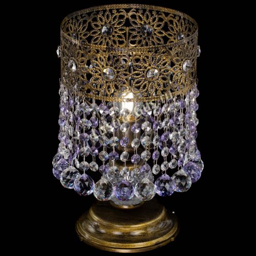 Настольная лампа Восток с шарами под бронзу Фиолетовая в Самаре Гусь Хрустальный
