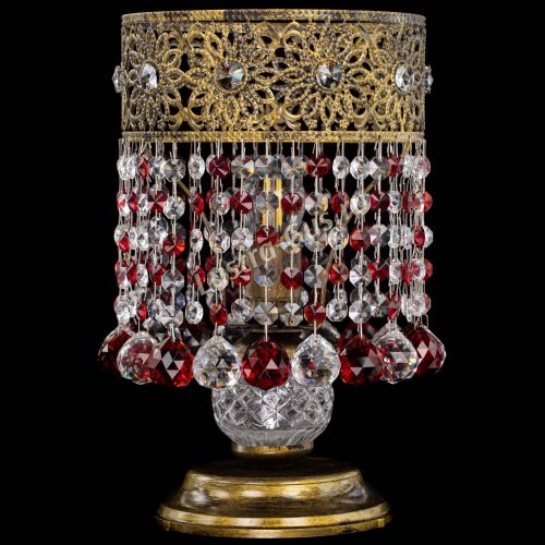 Настольная лампа Восток с шарами под бронзу Красная в Самаре Гусь Хрустальный