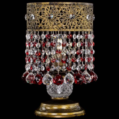 Настольная лампа Восток с шарами под бронзу Красная в Самаре Гусь Хрустальный