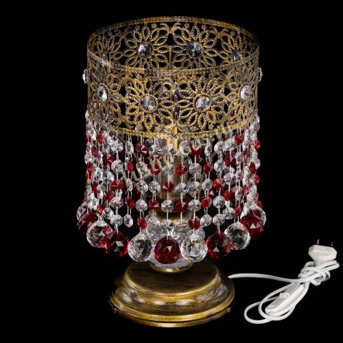 Настольная лампа Восток с шарами под бронзу Красная в Самаре Гусь Хрустальный