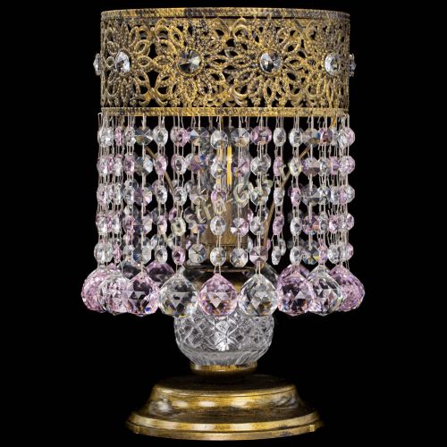 Настольная лампа Восток с шарами под бронзу Розовая в Самаре Гусь Хрустальный