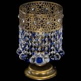 Настольная лампа Восток с шарами под бронзу Синяя в Самаре