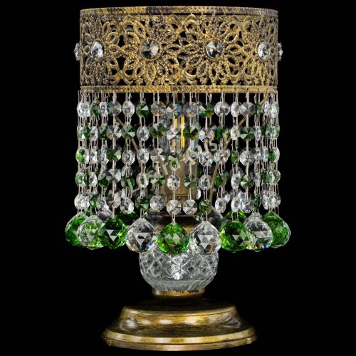 Настольная лампа Восток с шарами под бронзу Зеленая в Самаре Гусь Хрустальный