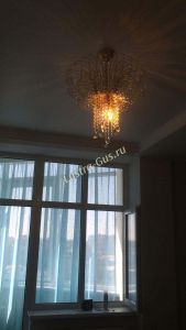 Люстра Хрустальные брызги с подвесом журавлик черный в Самаре отзыв и фото покупателя