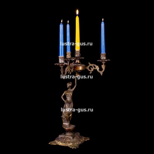 Подсвечник Изабелла богиня 4 свечи в Самаре Гусь Хрустальный