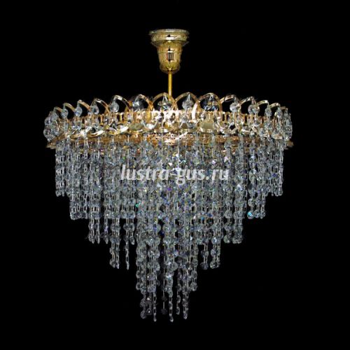 Люстра Капель Лепесток обтикон подвесная (собрана под конус) в Самаре Гусь Хрустальный