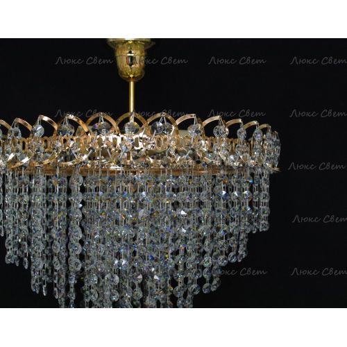 Люстра Капель Лепесток обтикон подвесная (собрана под конус) в Самаре Гусь Хрустальный