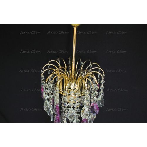 Люстра Зима журавлик фиолетовая в Самаре Гусь Хрустальный