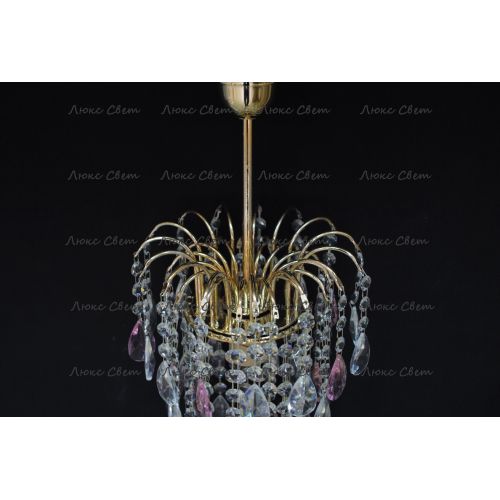 Люстра Зима журавлик розовая в Самаре Гусь Хрустальный