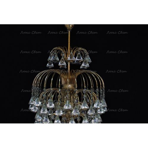 Люстра Хрустальные брызги с подвесом конус 40 мм в Самаре Гусь Хрустальный