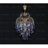 Люстра Хрустальные брызги с подвесом журавлик синий в Самаре